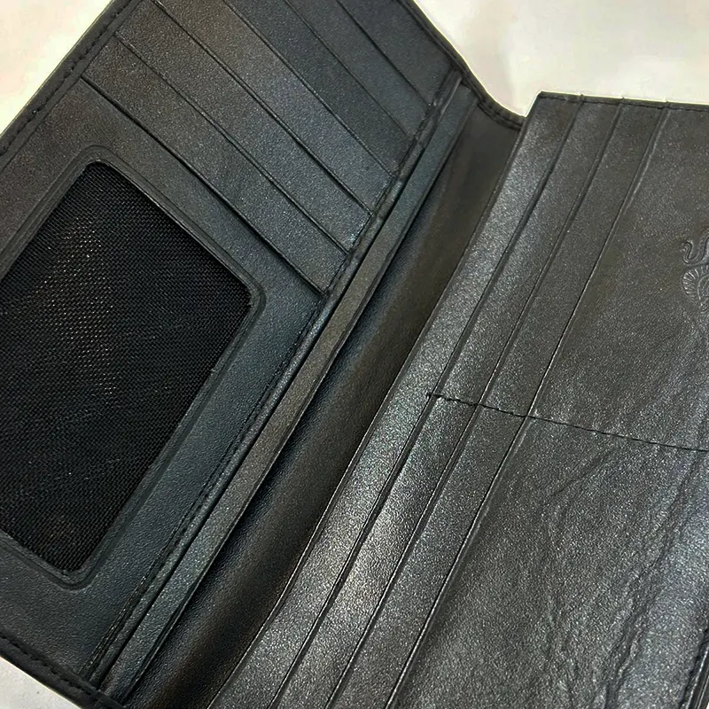 Genuine Black Stingray Skin Blue Leather Wallet